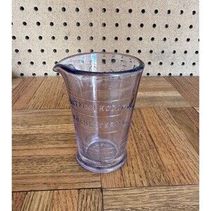 Antique Eastman Kodak Co. Glass Measuring Beaker Purple Amethyst Manganese Glass
